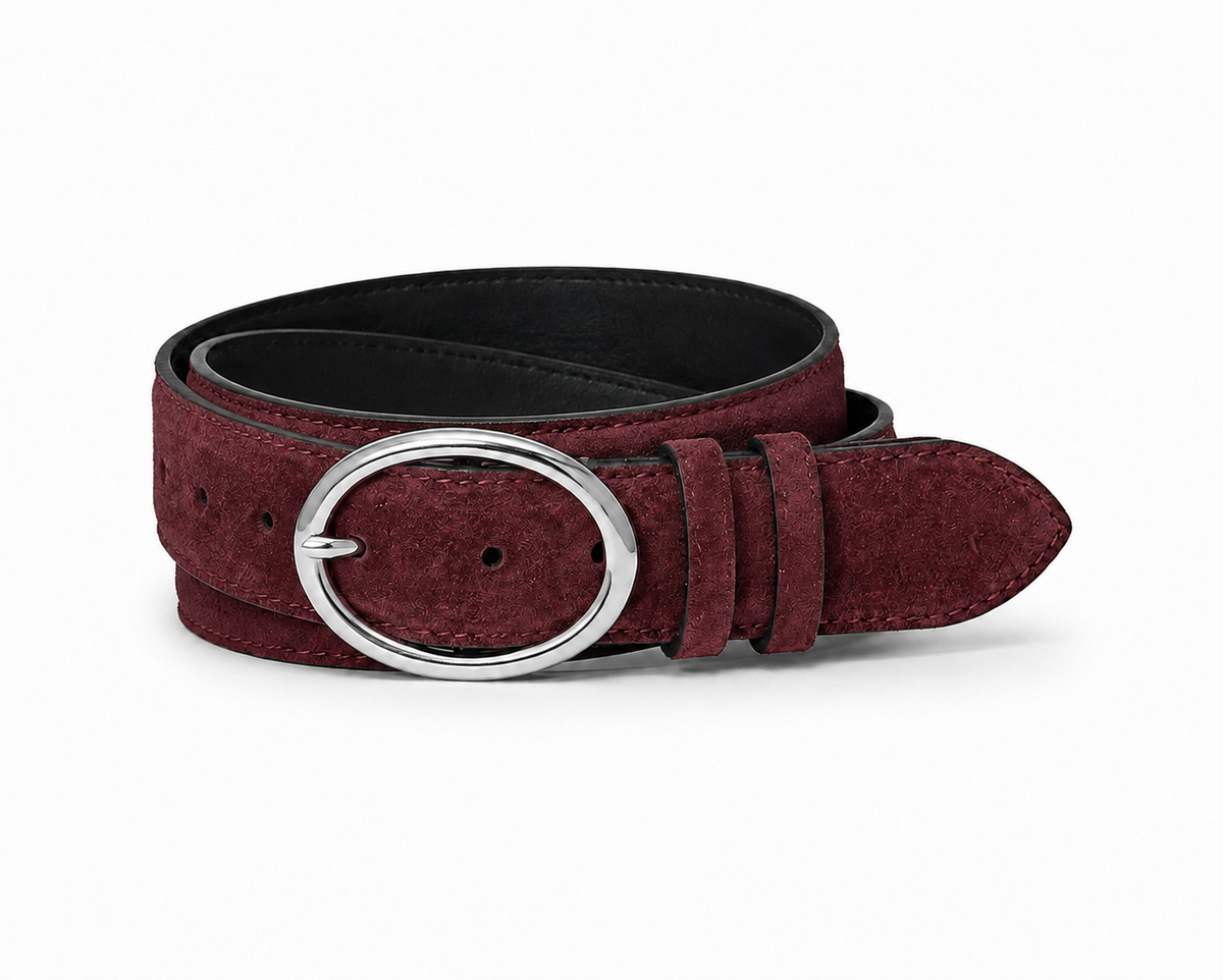 Serena Belt - Baby Bordo Süet