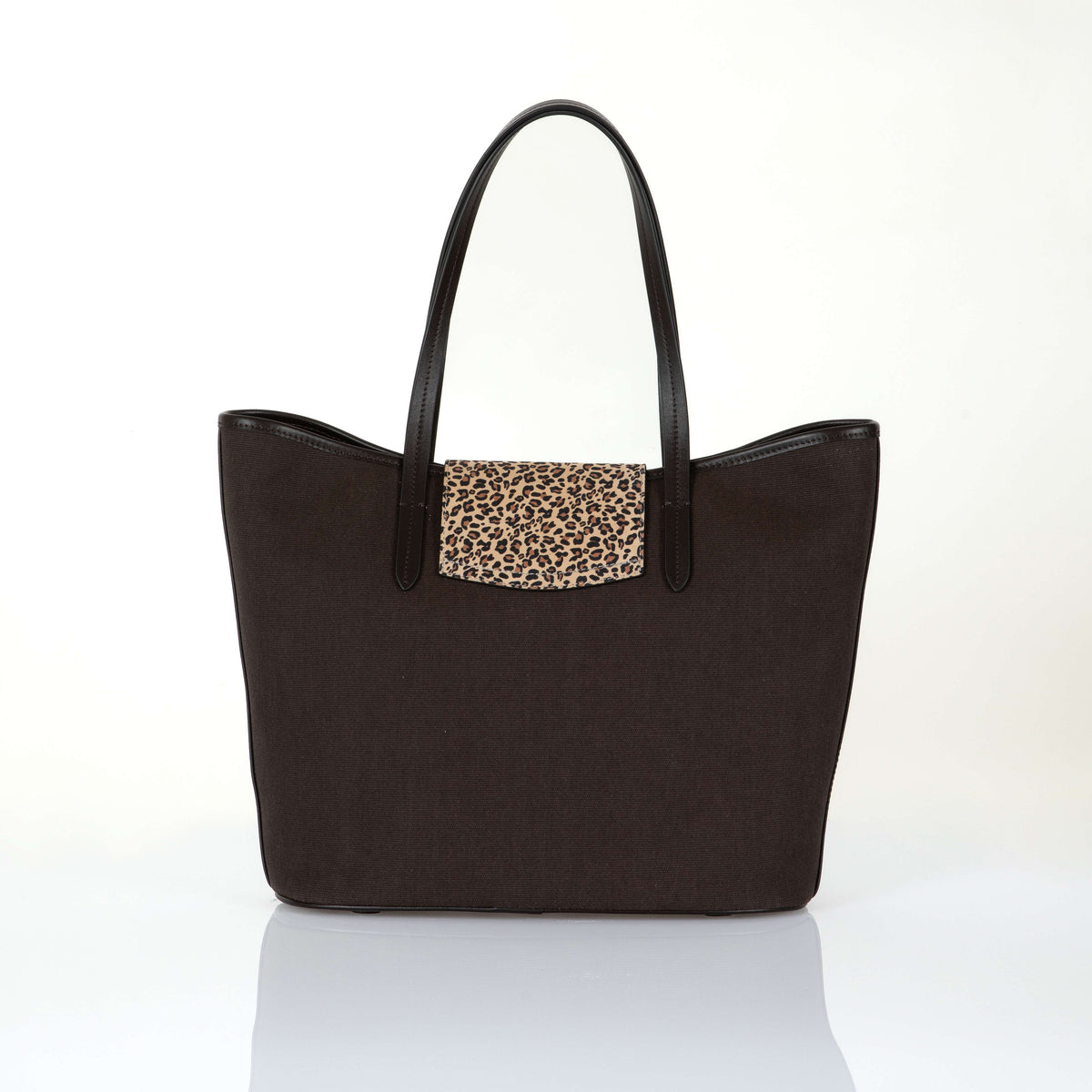 Cosmo Canvas Dark Brown- Leopard
