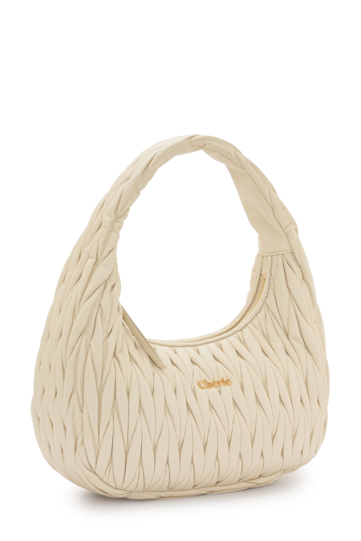 Phoebe leather large beige