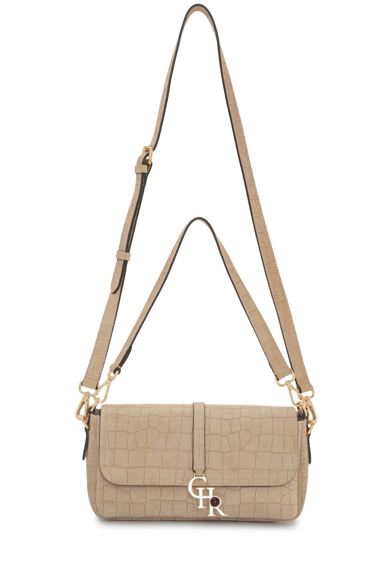 Stella - Biscuit  Croc Suede | Medium