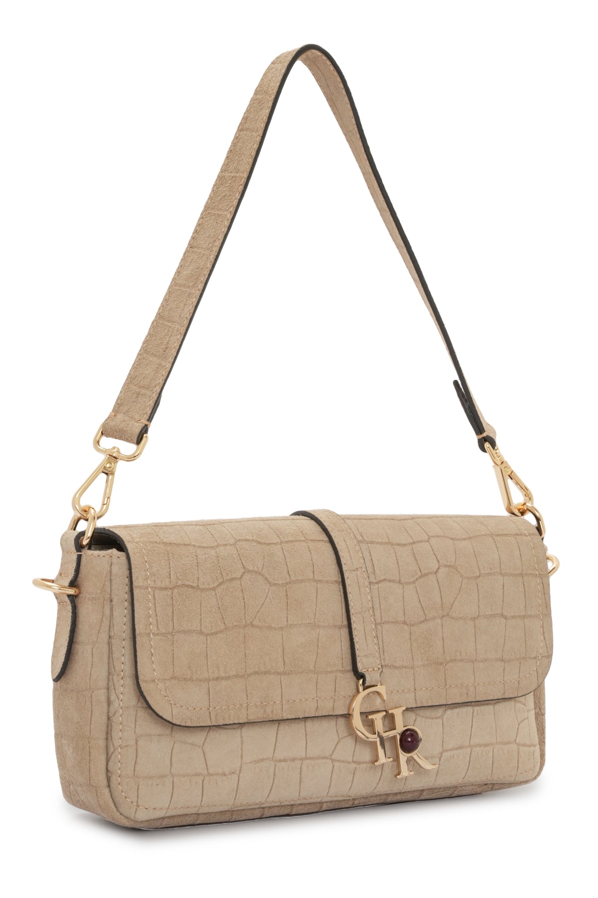 Stella - Biscuit  Croc Suede | Medium