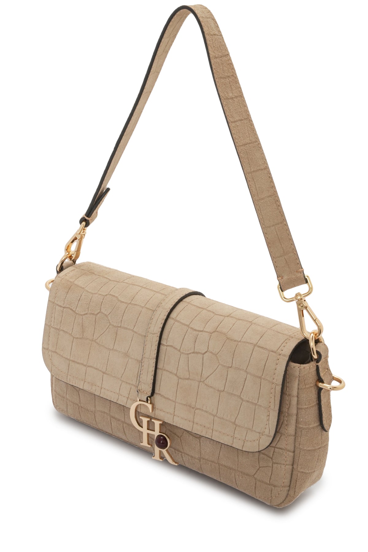 Stella - Biscuit  Croc Suede | Medium