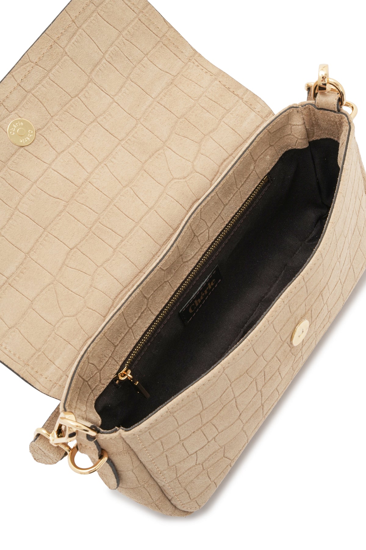 Stella - Biscuit  Croc Suede | Medium