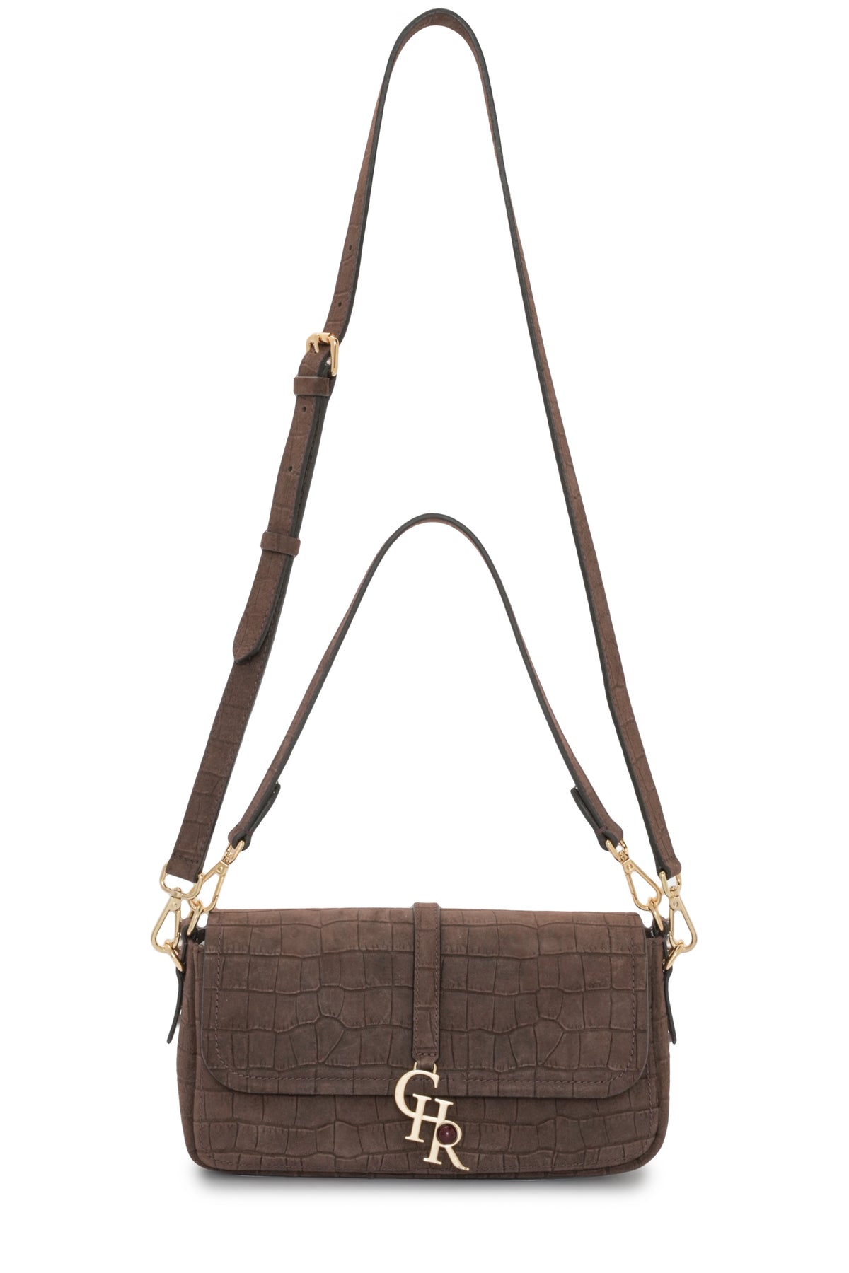 Stella - Brown Croc Suede | Medium