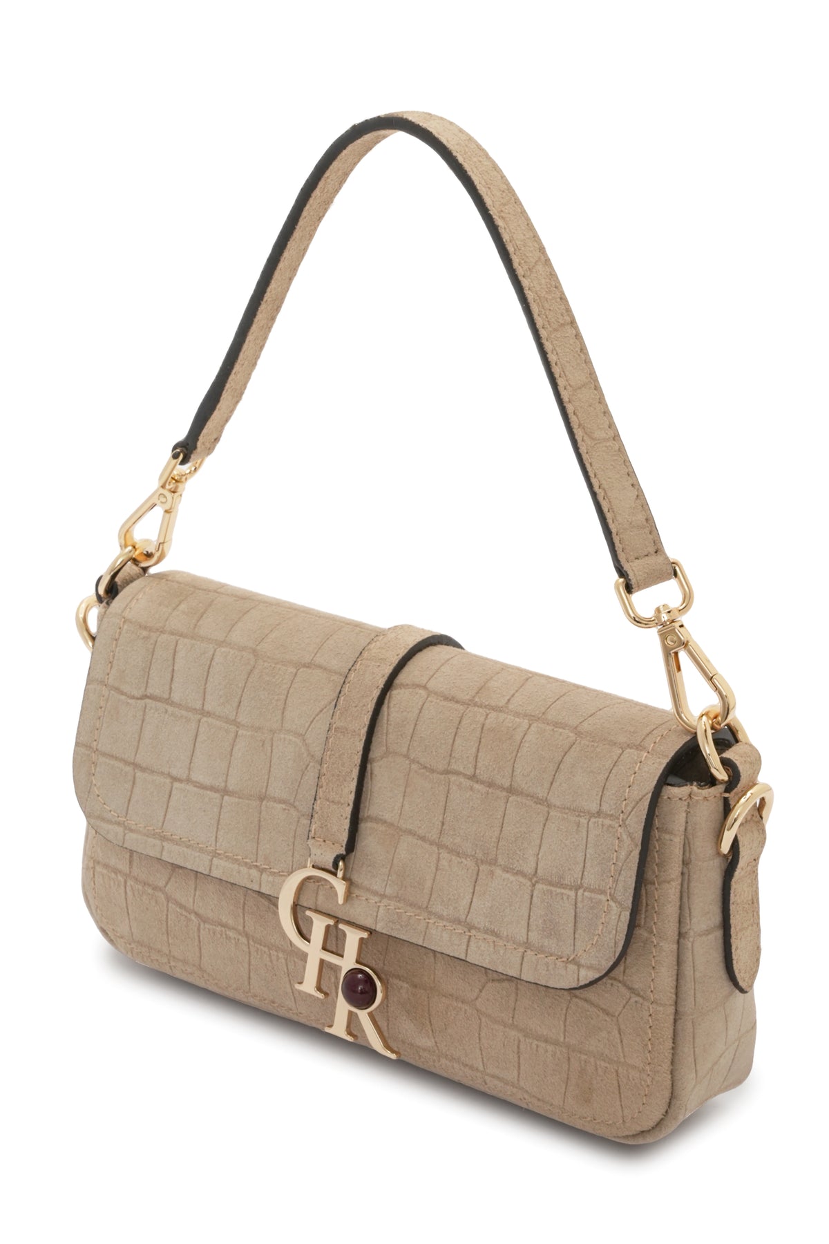 Stella - Biscuit Croc Suede | Mini