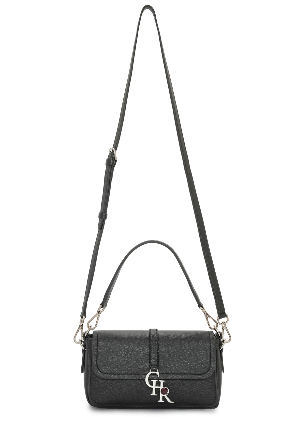 Stella - Black Vegan Leather Mini Shoulder Bag