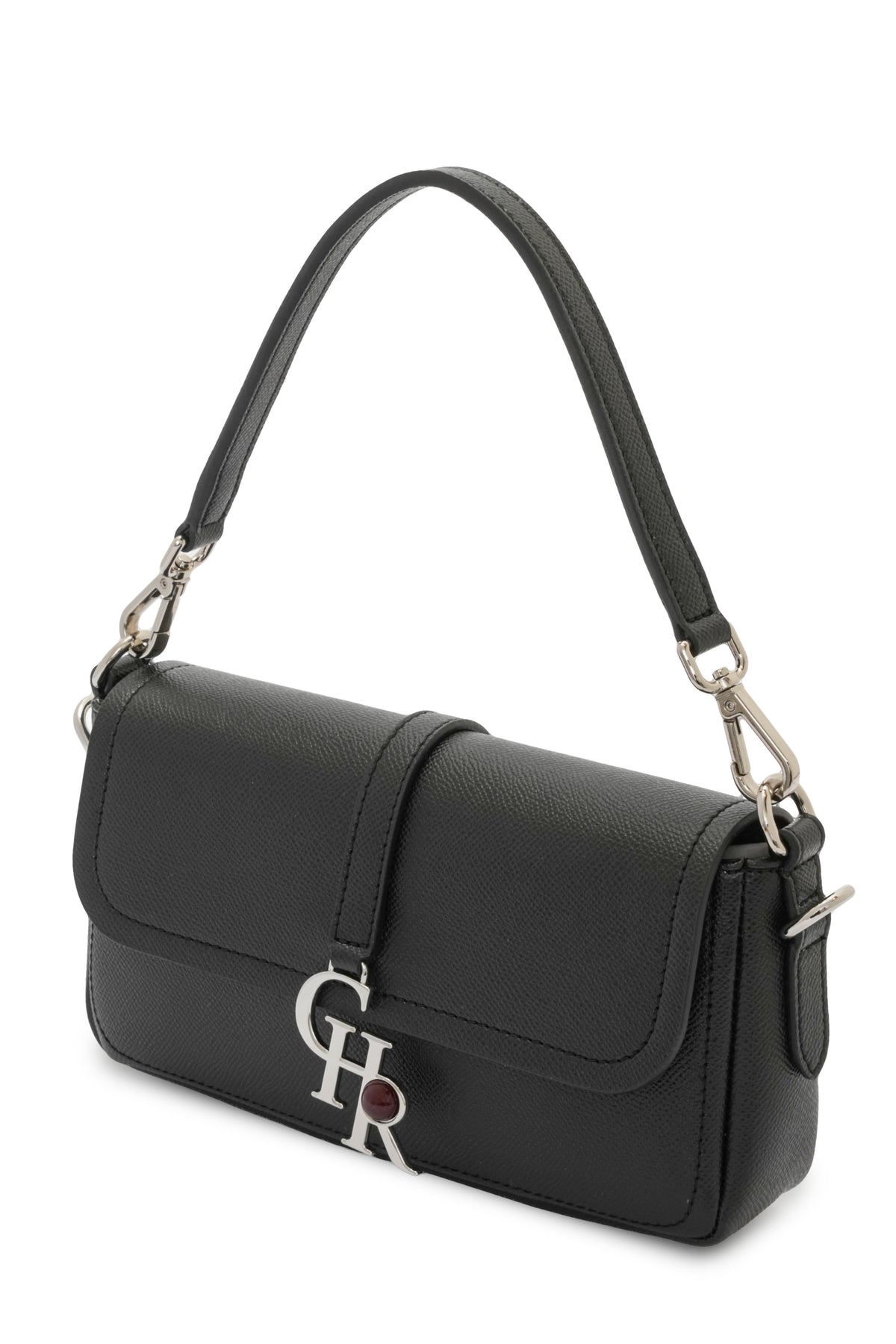 Stella - Black Vegan Leather Mini Shoulder Bag