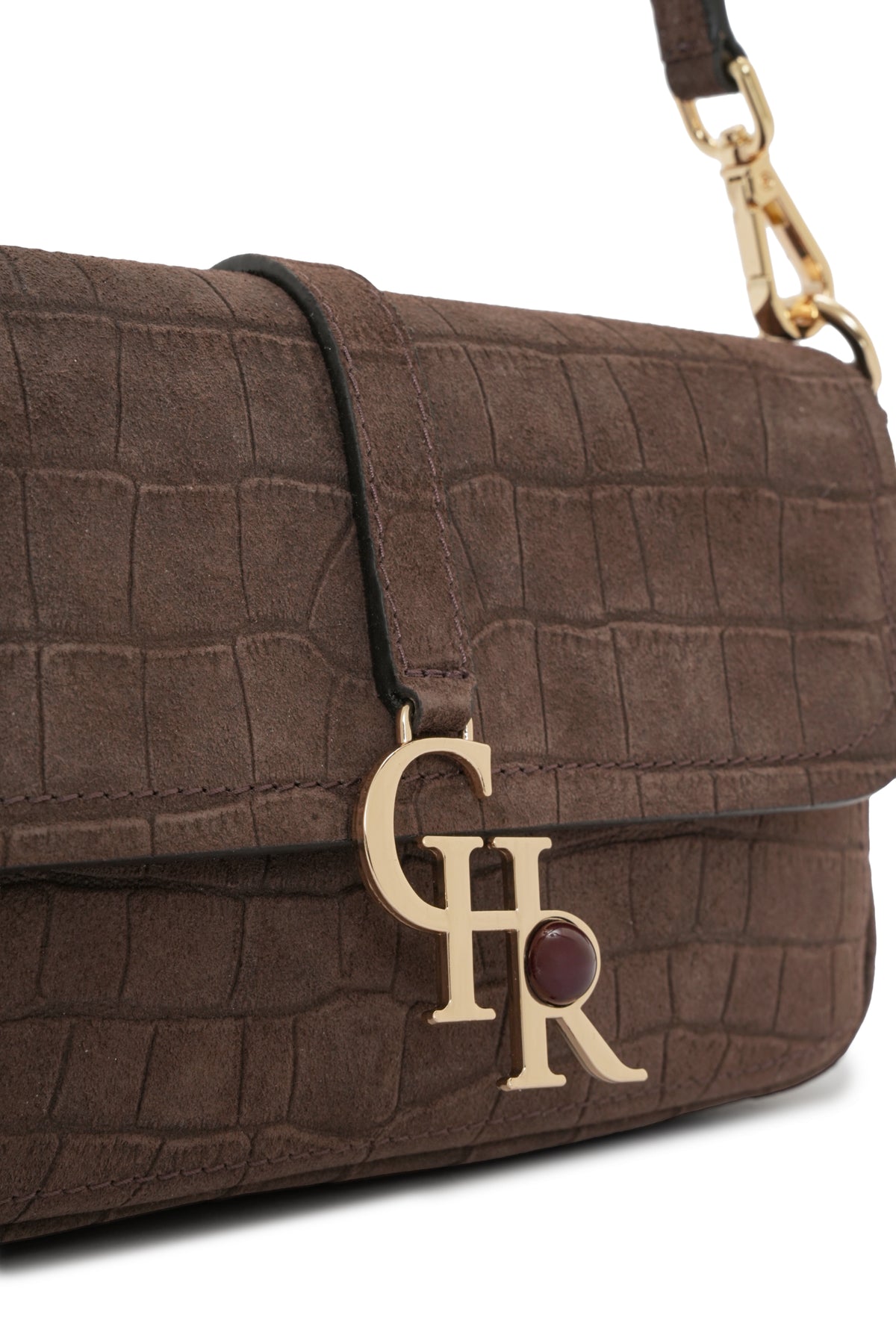 Stella - Brown Croc Suede | Mini