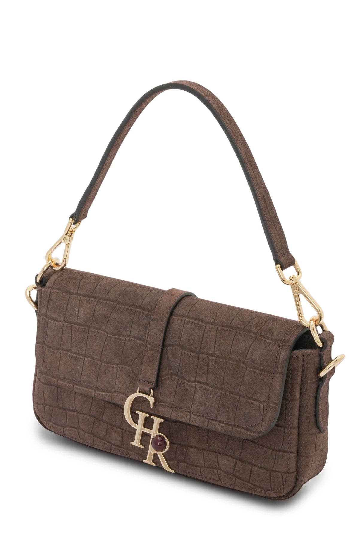 Stella - Brown Croc Suede | Mini