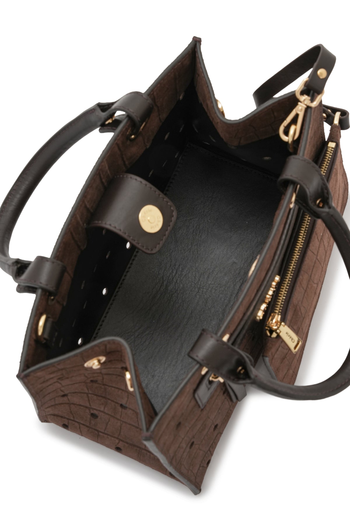 Paris - Brown Croc Suede  Mini
