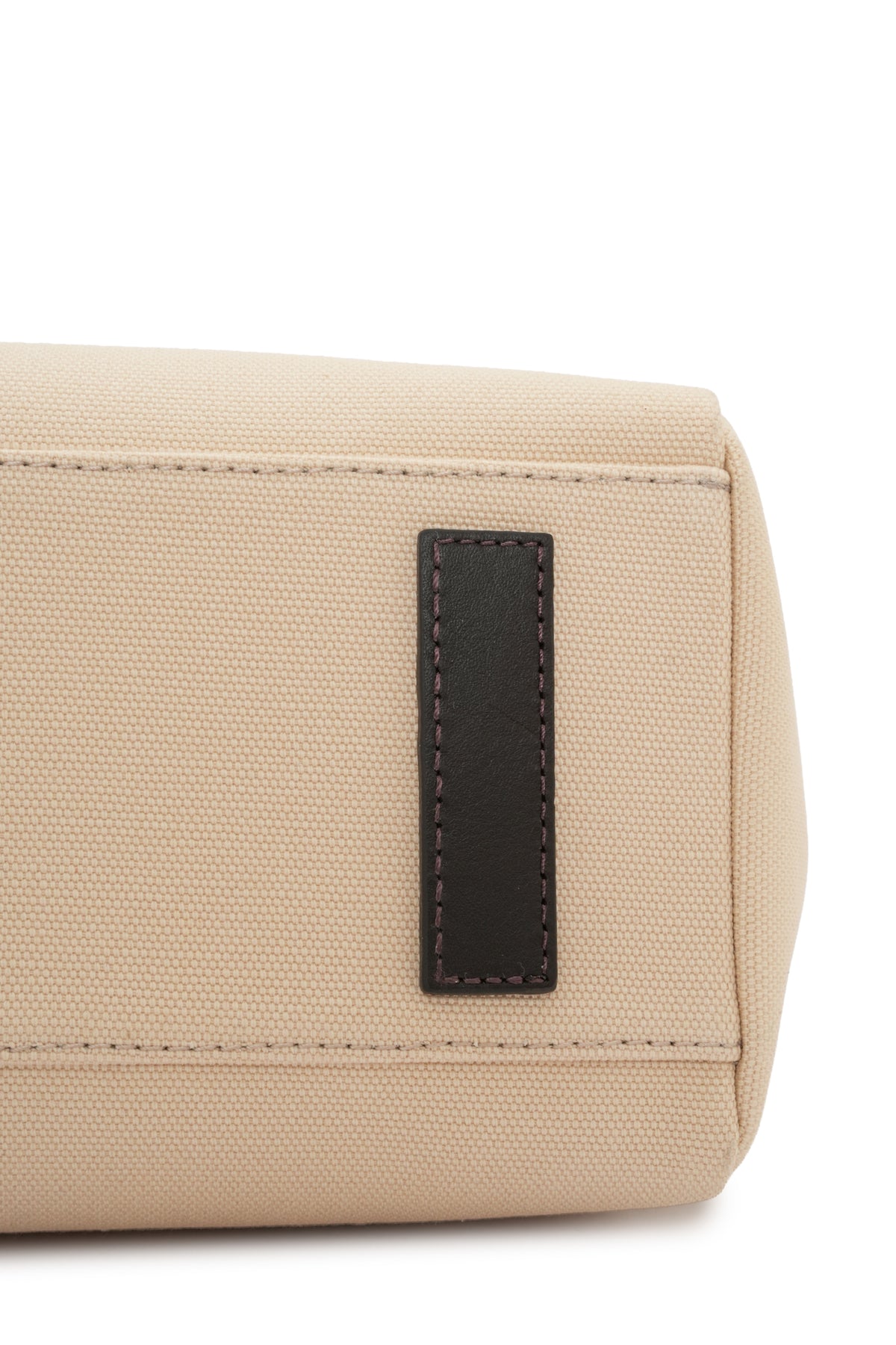 Rachel Canvas Medium Bej - Brown Leather