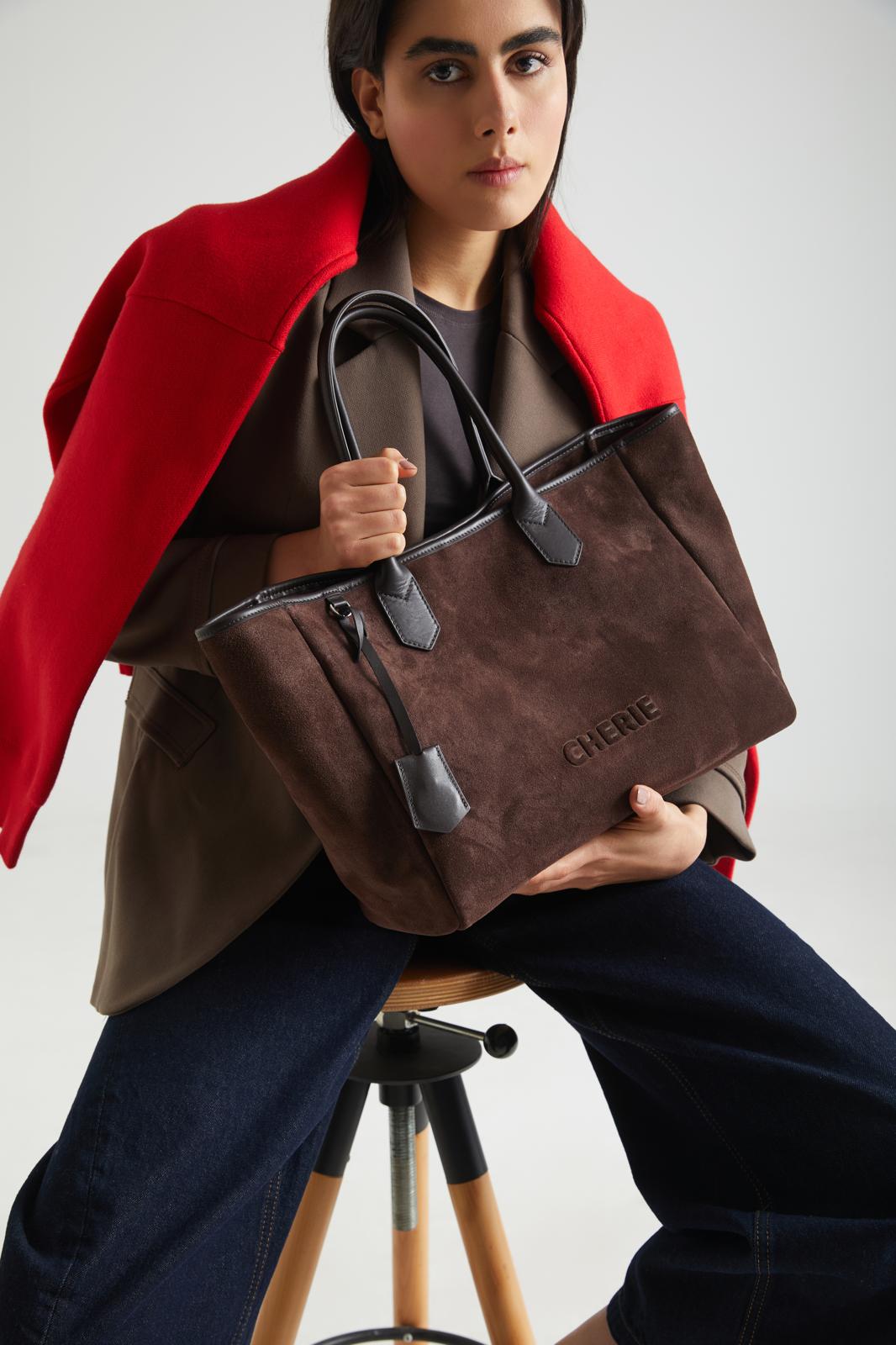 Rachel Suede Large Brown