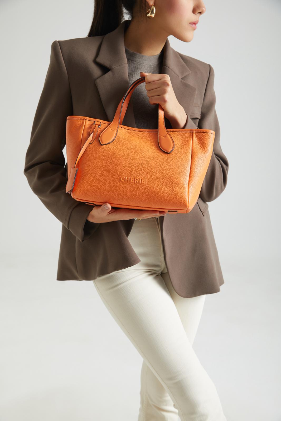 Rachel  Orange  Leather