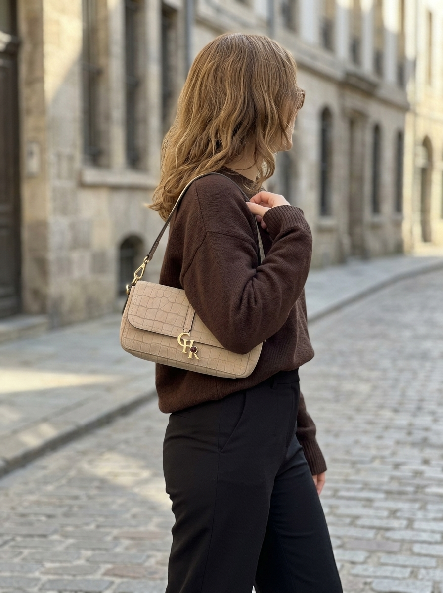 Stella Biscuit Croc Suede Medium - model üzerinde