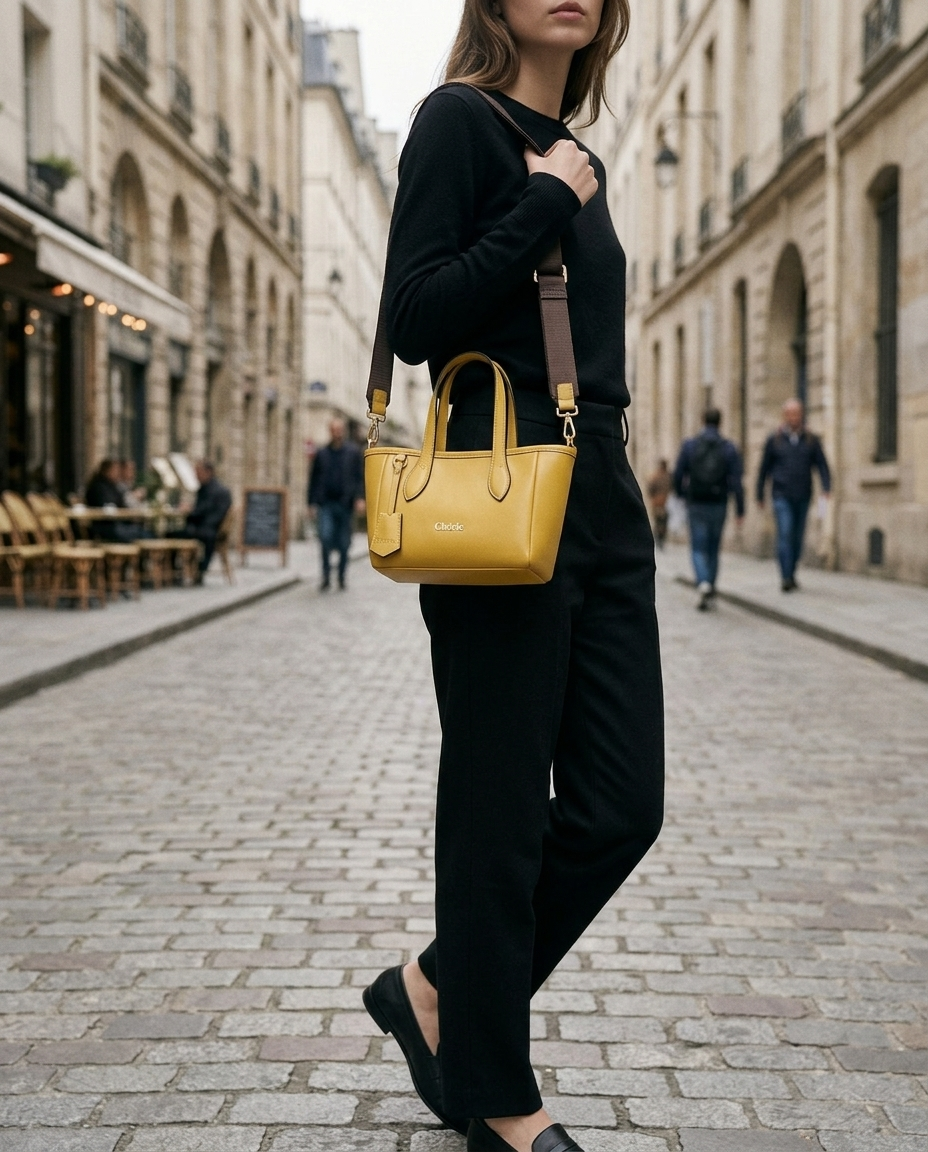 Rachel Baby Yellow Leather - model