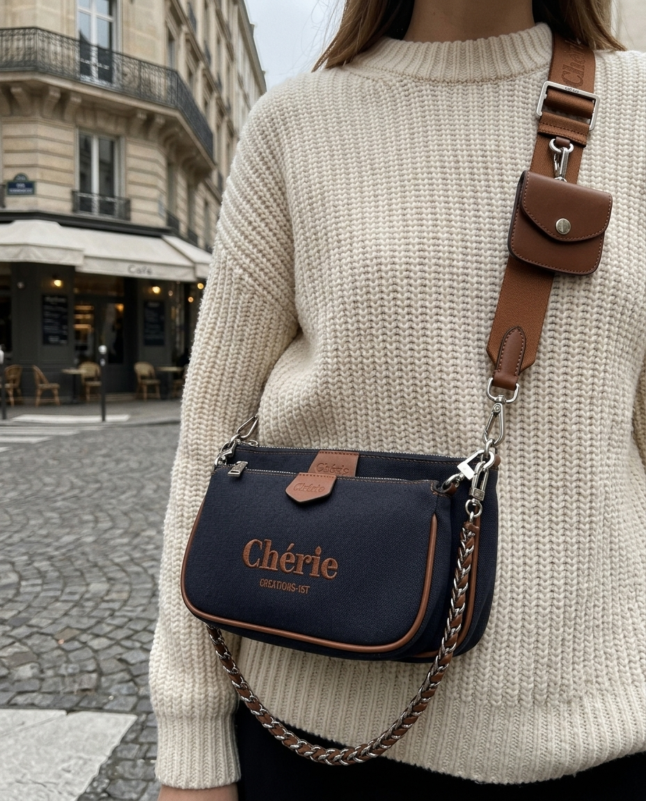 Lovita Canvas Navy Blue - model