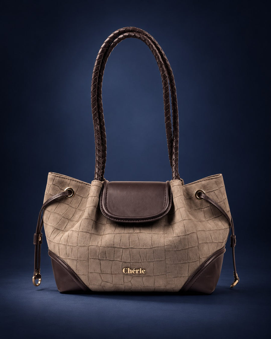 BLAIR - Mink Croc Suede